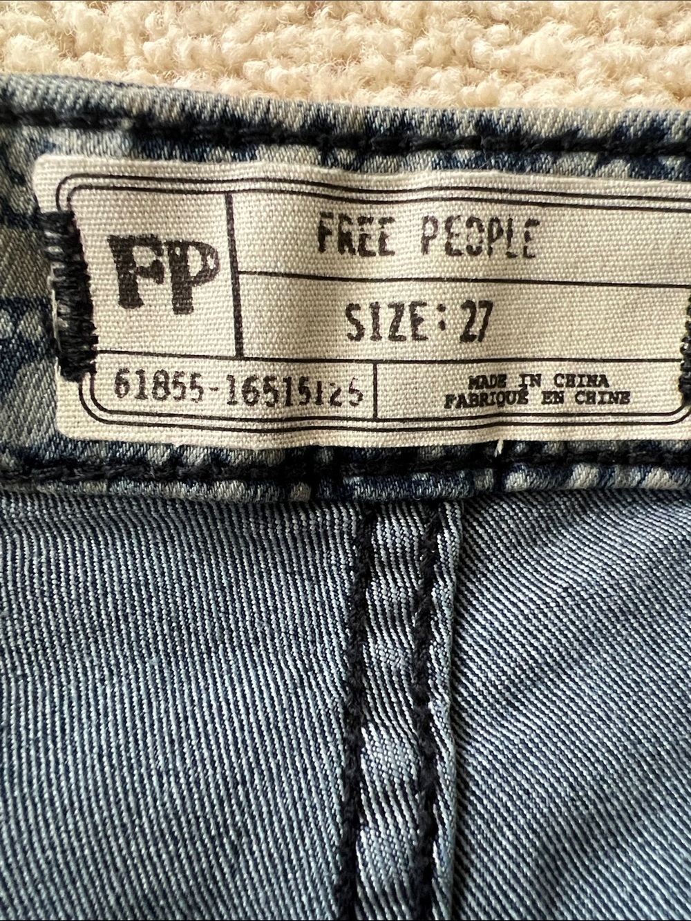Free People Rich Blue Floral Print Jeans - Picture 3 of 8
